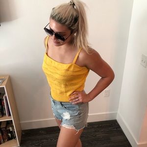 Yellow St. John Crop Top